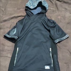 Adidas Short Sleeve Basketball Warmup Hoodie